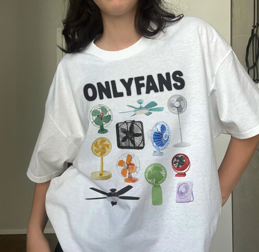 ONLYFANS Cursed Y2K Meme T-Shirt | Funny Ironic Gen-Z Weirdcore Tee