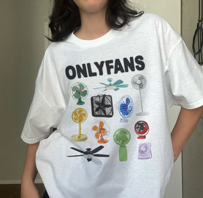 ONLYFANS Cursed Y2K Meme T-Shirt | Funny Ironic Gen-Z Weirdcore Tee