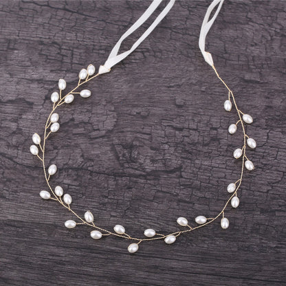 Elegant Crystal &amp; Pearl Bridal Headband for Women