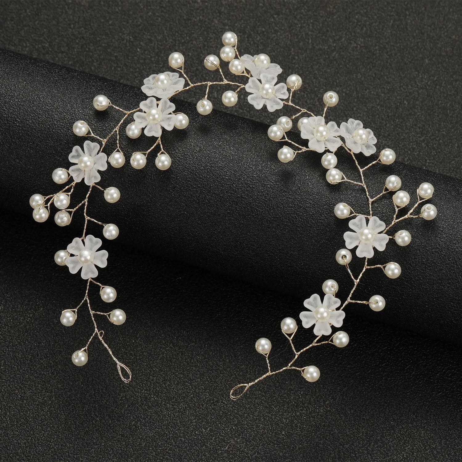 Elegant Crystal &amp; Pearl Bridal Headband for Women