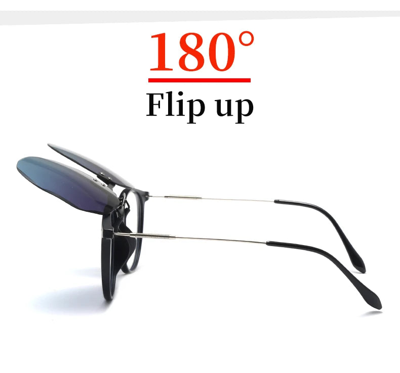 Polarized Clip-On Sunglasses – Men &amp; Women Photochromic UV400 Outdoor Eyewear