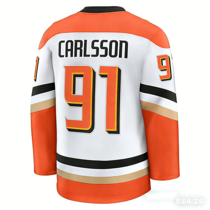 Ice Hockey Jersey |  Duck Logo 3D HD Print Long-Sleeve Sports Shirt