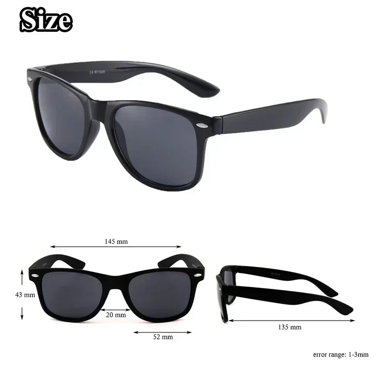 Kids Square Sunglasses – 12 Colors UV400 Outdoor Fashion Shades
