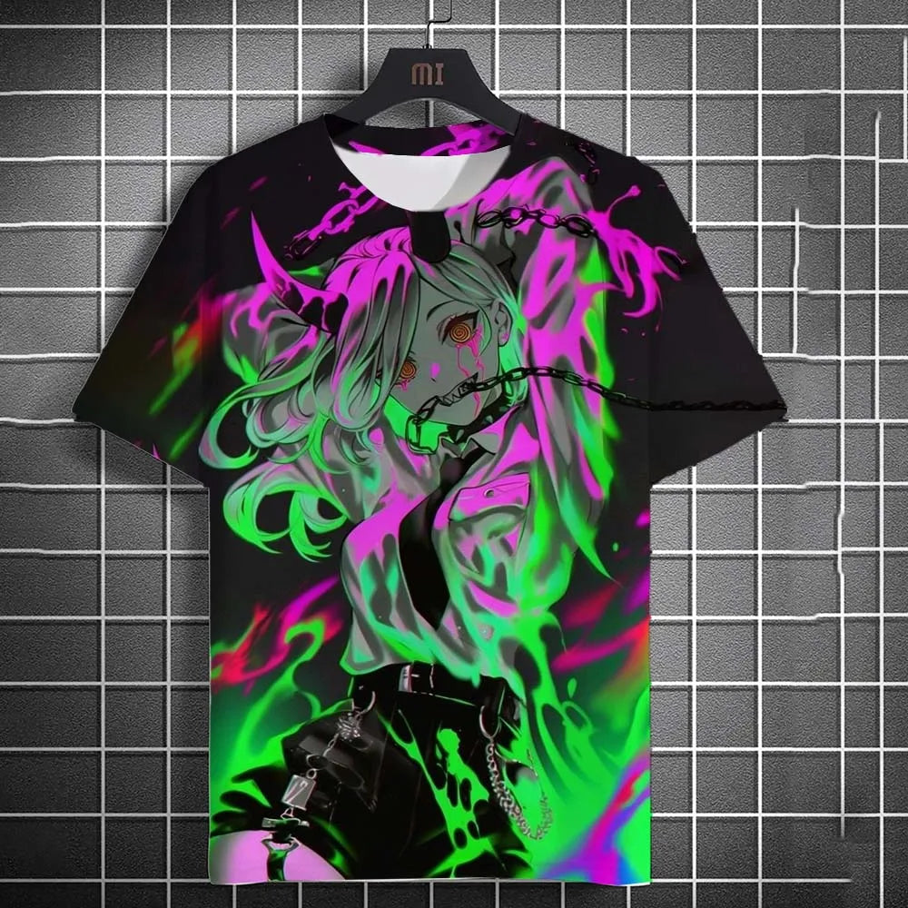 Cartoon Sexy Girl 3D Print Oversized T-Shirt