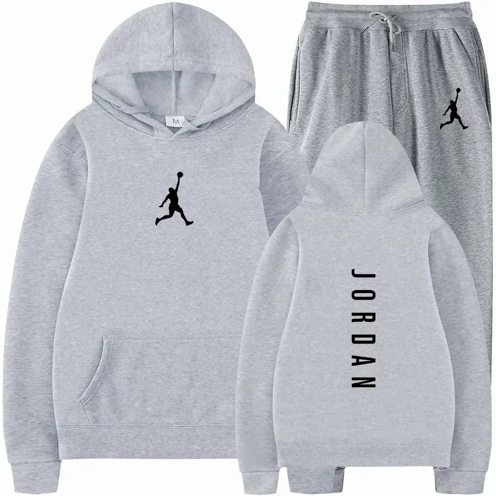 2025 Spring and autumn outdoor fitness basketball casual sportwear set fashion men&
