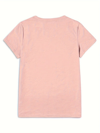 Women’s “SORRY I’M LATE” Graphic T-Shirt | Light Pink Short Sleeve Tee