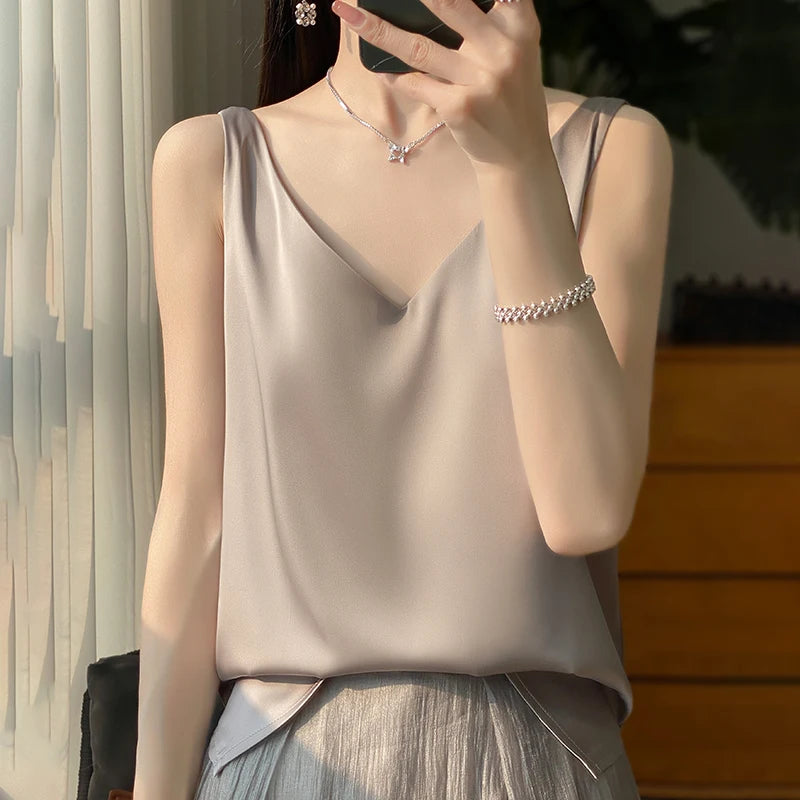 New Lce Silk Satin Camisole Women&