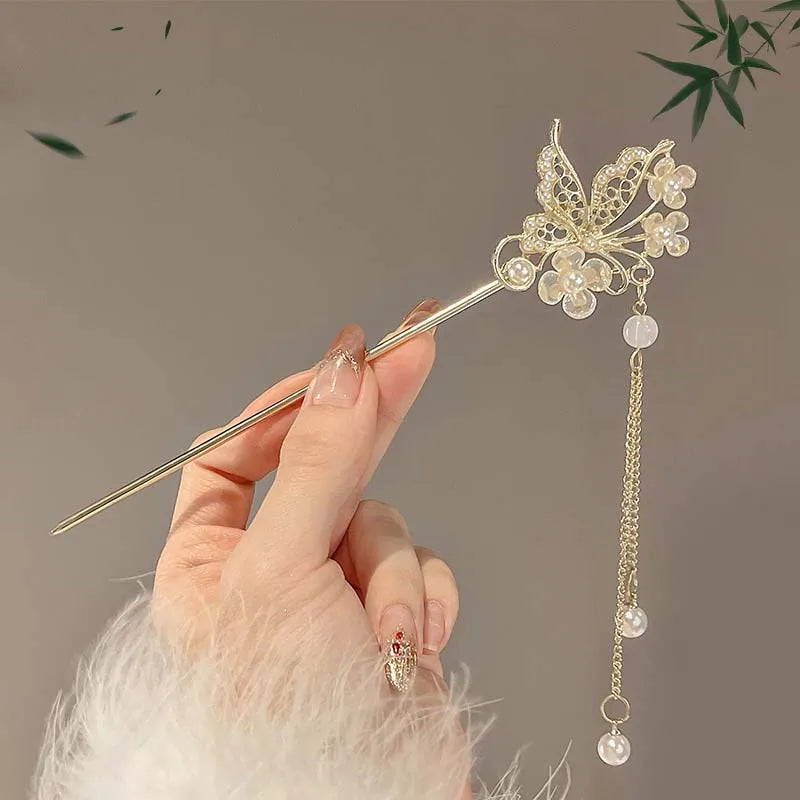 Handmade Floral Hairpin for Women