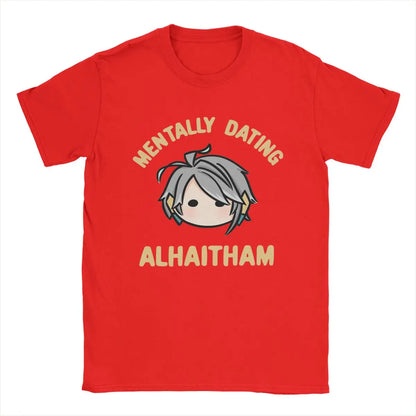 Men’s Genshin Impact T-Shirt | “Mentally Dating Alhaitham” Chibi Print