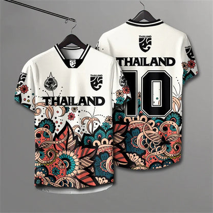 Elephants Thailand 3D Printed Rugby T-Shirt | Summer Breathable Short Sleeve Unisex Tee