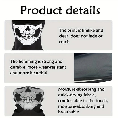 Motorcycle Skull Print Full Face Balaclava