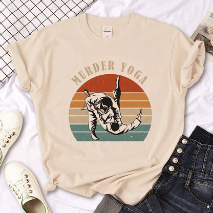 Bjj Jiu Jitsu top women manga summer graphic t shirt female streetwear 2000s clothing