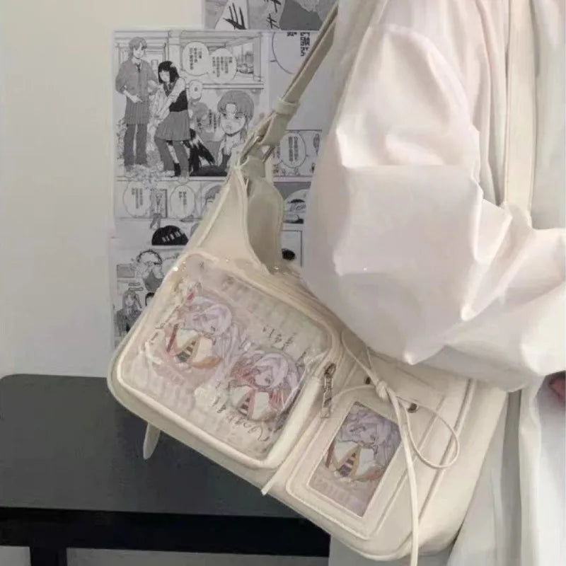Y2K Harajuku Transparent Ita Shoulder Bag