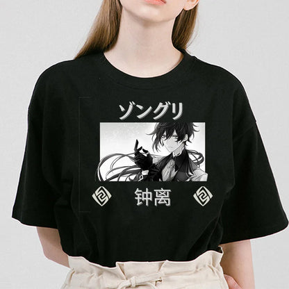 Women’s Genshin Impact Zhong Li T-Shirt | Cartoon Streetwear Tee