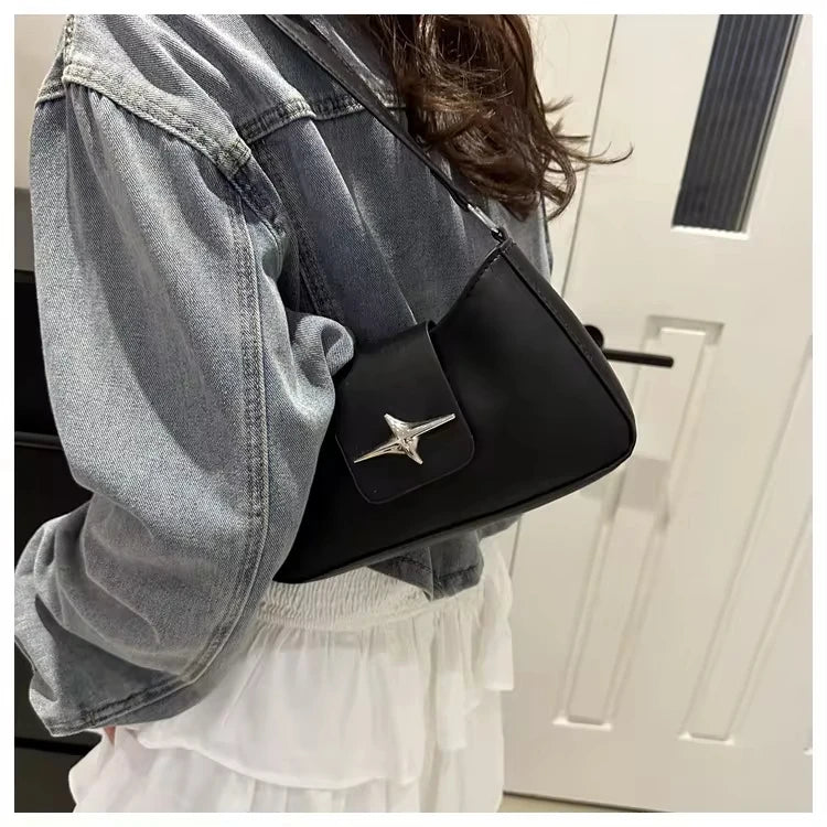 Women’s Vintage Y2K PU Leather Shoulder Bag