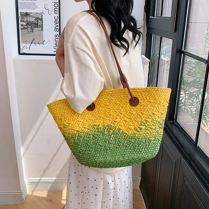 Woven Summer Beach Handbag for Women
