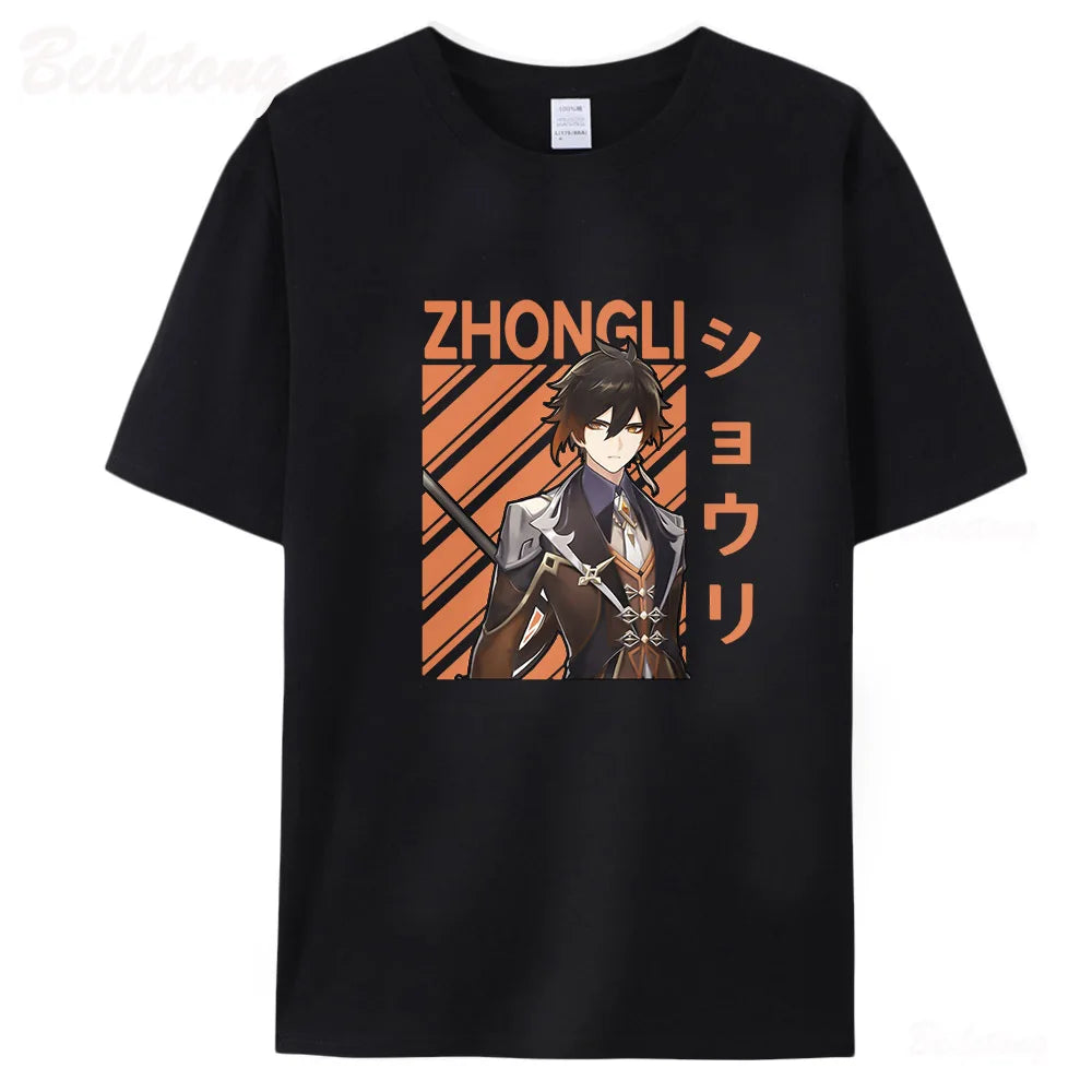 Women’s Genshin Impact Zhong Li T-Shirt | Cartoon Streetwear Tee