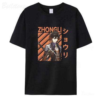 Women’s Genshin Impact Zhong Li T-Shirt | Cartoon Streetwear Tee