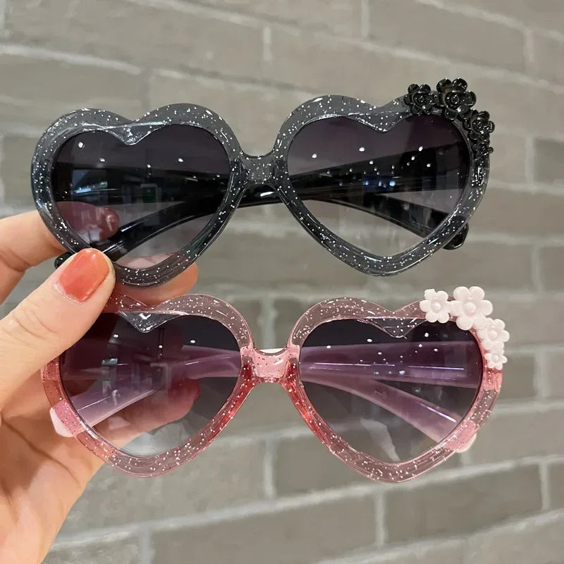 Cute Cartoon Flower Sunglasses – Vintage Kids Eyewear with UV400