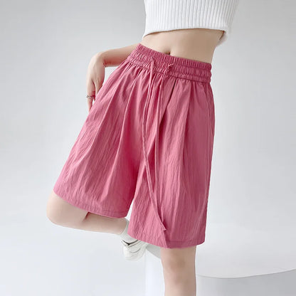 Women’s Summer Casual High-Waist Shorts | Soft Loose Beach Shorts with Pockets