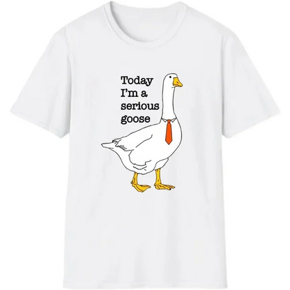 Today I’m A Serious Goose Funny Women’s T-Shirt | Cartoon Graphic Casual Summer Tee