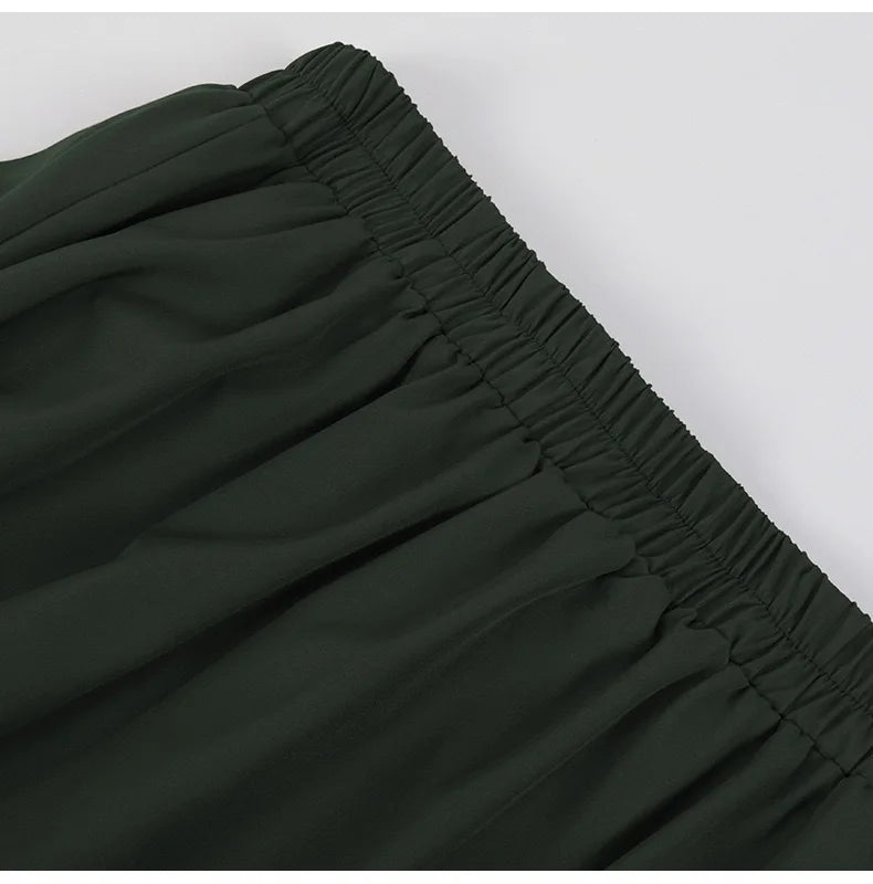 Brown Ruffled High-Waisted Victorian Skirt | Steampunk Gothic Vintage Party Wear