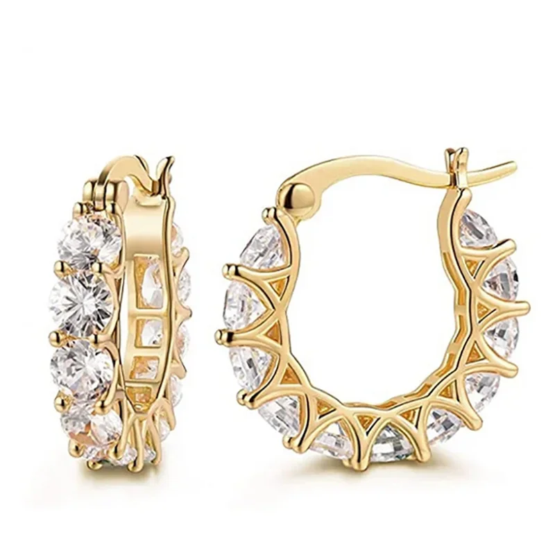 Luxury Rose Gold &amp; Silver Hoop Earrings