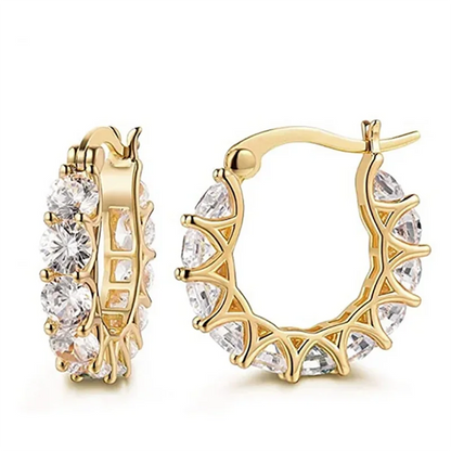 Luxury Rose Gold &amp; Silver Hoop Earrings