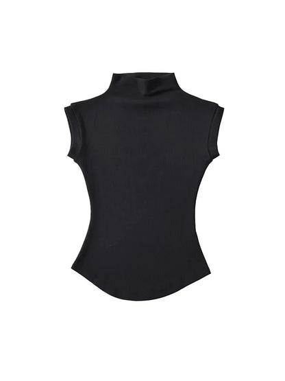 Women’s Summer Sexy Turtleneck Sleeveless T-Shirt
