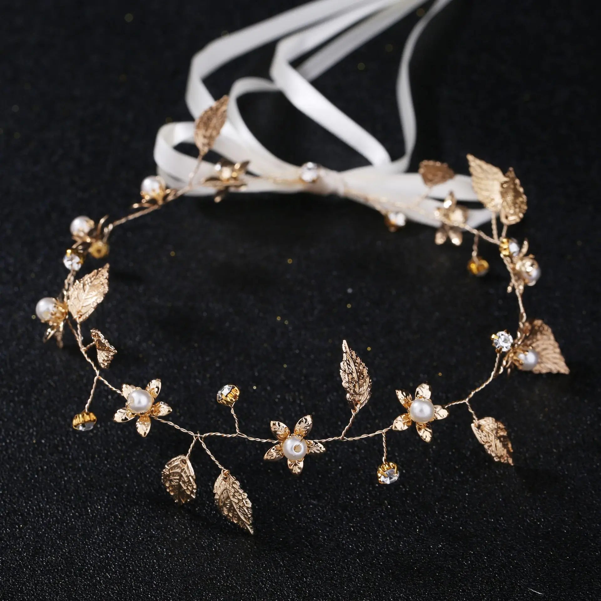 Elegant Crystal &amp; Pearl Bridal Headband for Women