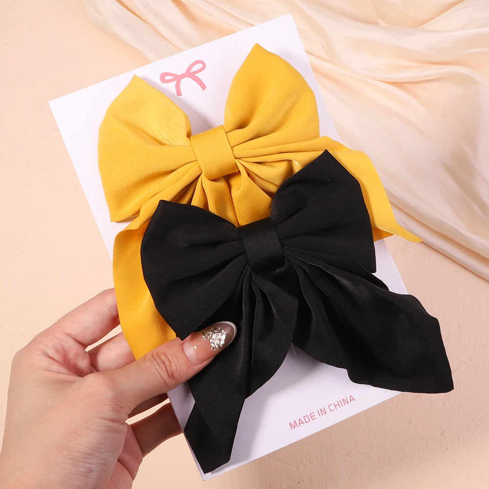 2-Piece Bowknot Hair Clip Set for Women &amp; Girls