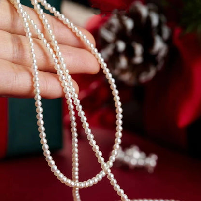 SUMENG Vintage Pearl Chain Choker Necklace