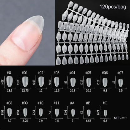 120pcs Matte Press On Nail Tips