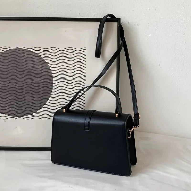 Women’s Minimalist PU Crossbody Flap Bag