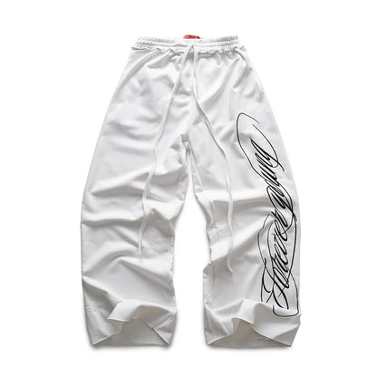 Hip-Hop Graffiti Print Loose Pants | Unisex Streetwear