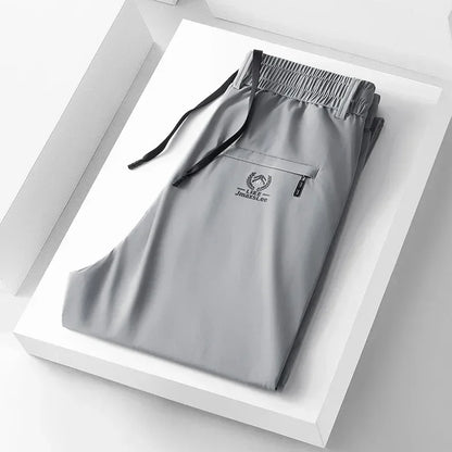 Men’s High-Stretch Straight Pants – Summer Luxury