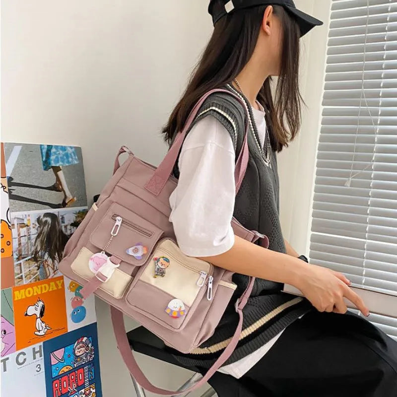 Waterproof Nylon Shoulder &amp; Crossbody Tote for Women