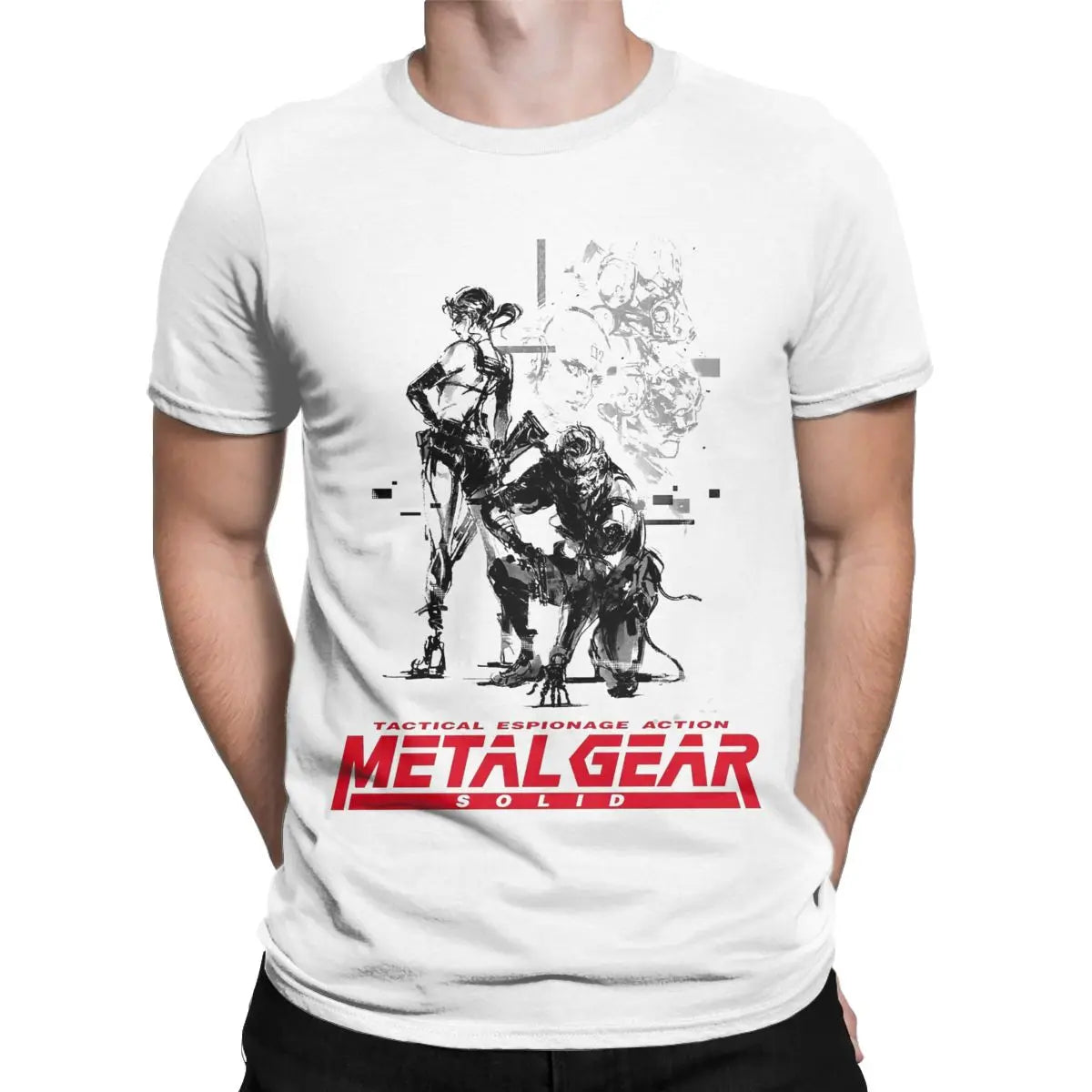 Metal Gear Solid 3 Snake &amp; Raiden Graphic T-Shirt | Cotton Casual Game Tee