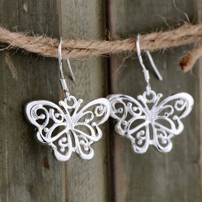 Sterling Silver Heart Stud Earrings for Women