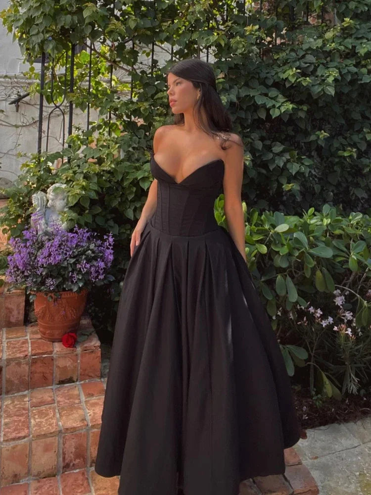 Suninheart Black Elegant Wedding Events Dress