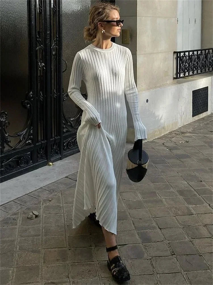 Tossy Lace-Up Knit Maxi Dress for Women