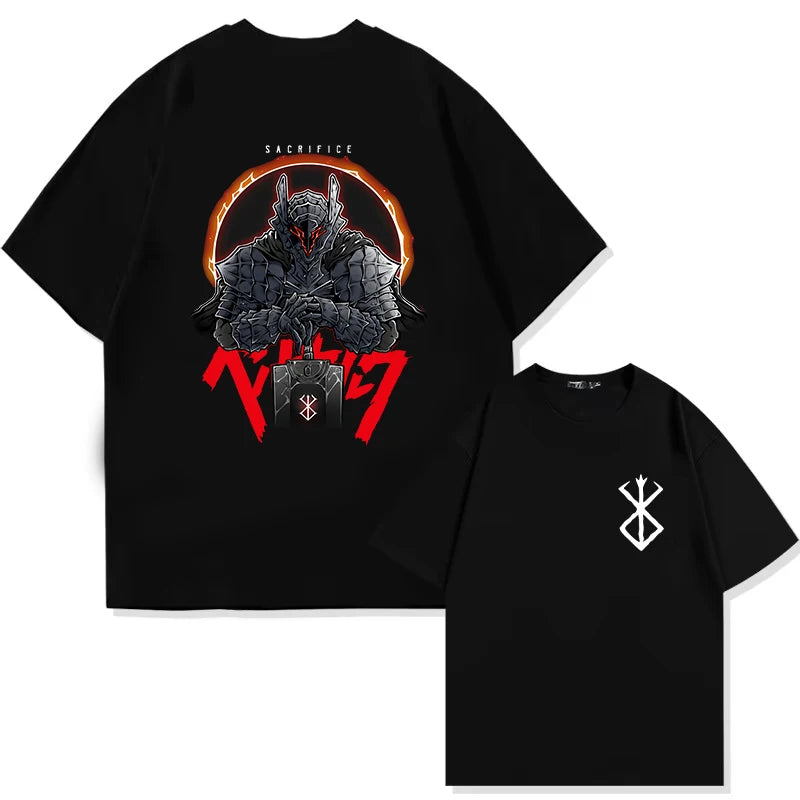 Berserk Anime Guts Graphic T-Shirt | Dark Fantasy Manga Tee