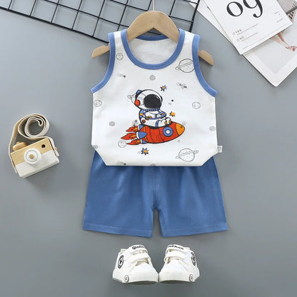 Kids Summer Vest &amp; Shorts Set – Cotton Sleeveless Outfit
