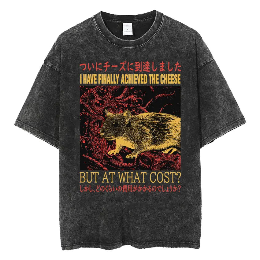 Retro Frog Print Oversized T-Shirt | Funny Japanese Style Tee