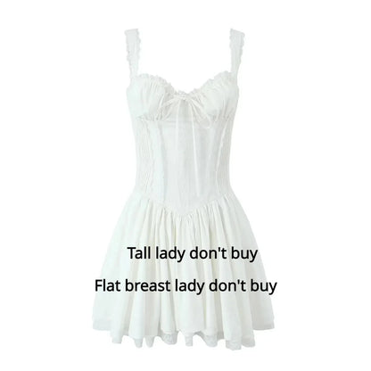 Mingmingxi Sexy Spaghetti Strap Corset A-Line Dress