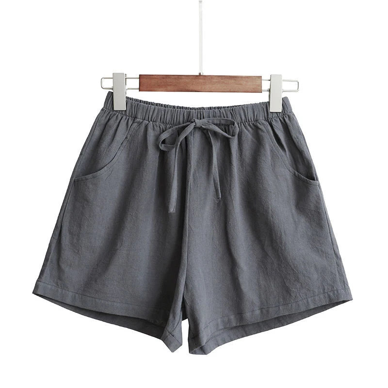 Women’s Summer Cotton Linen High-Waist Shorts | Casual Sports &amp; Fashion Shorts