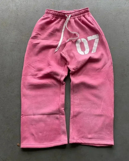 Embroidered sweatpants two-piece set Y2K clothing men&