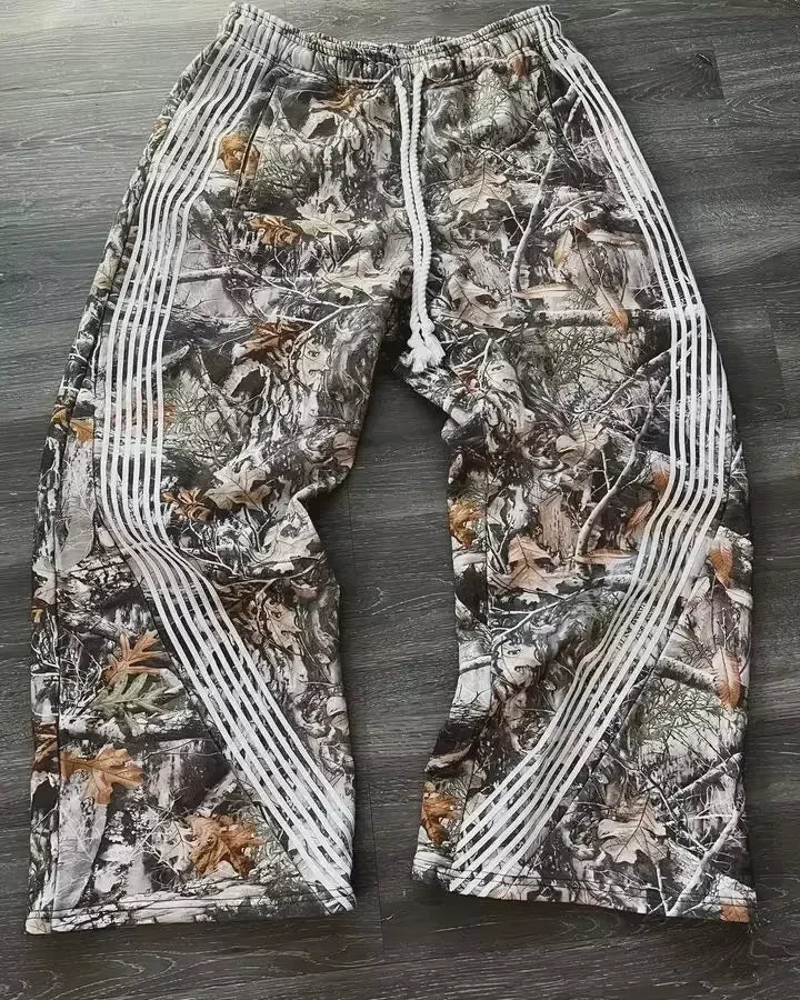 Double Waist Embroidered Sweatpants