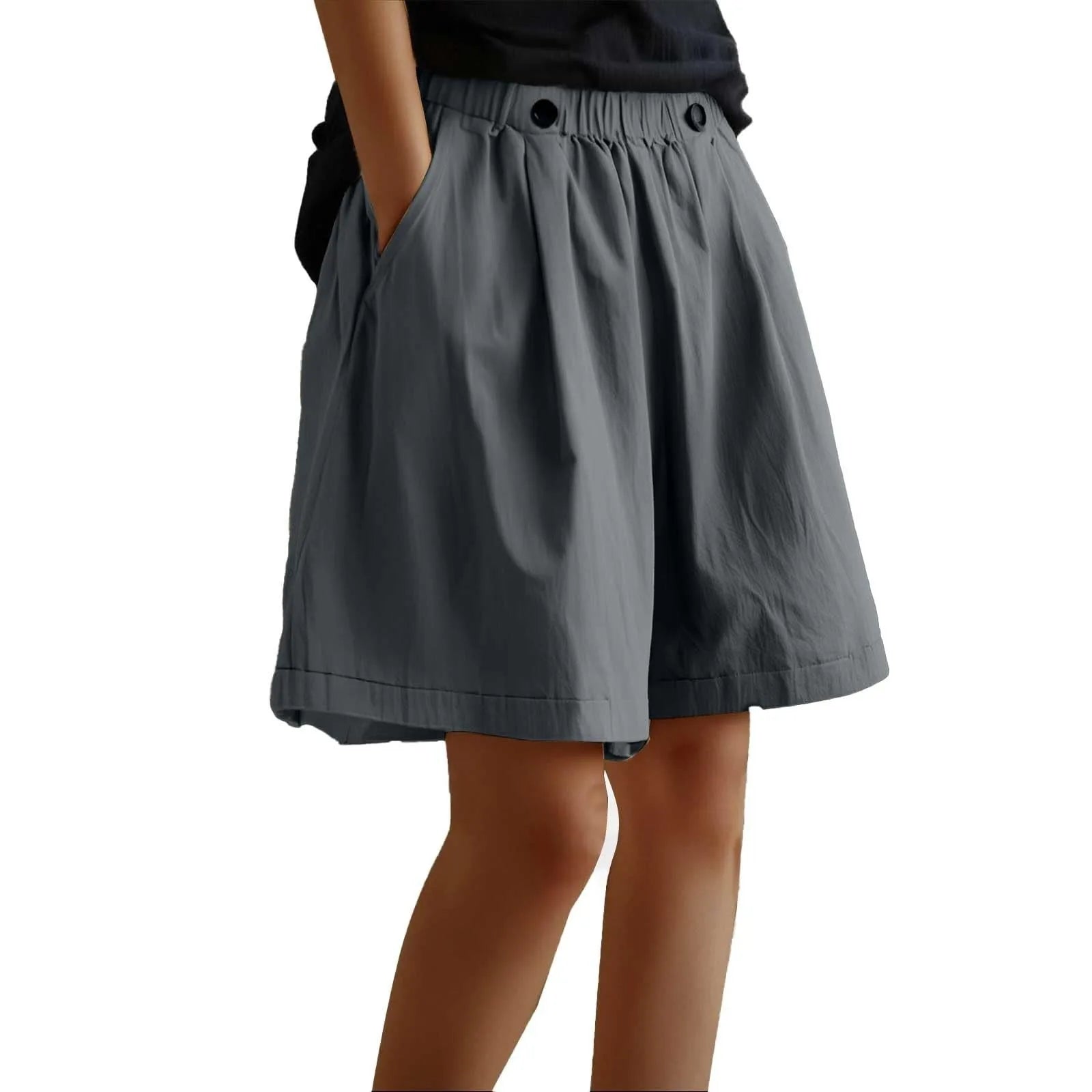 Women’s Summer Loose Wide-Leg Shorts | High Waist Casual Jogging &amp; Beach Shorts