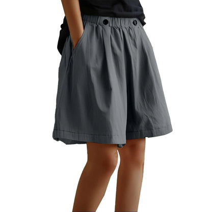 Women’s Summer Loose Wide-Leg Shorts | High Waist Casual Jogging &amp; Beach Shorts